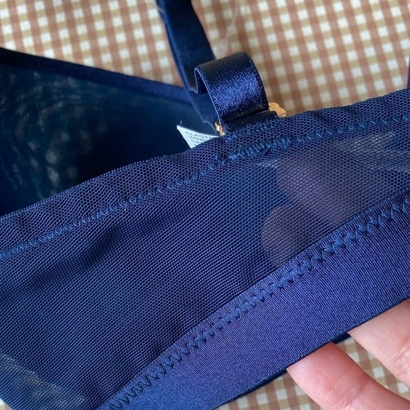 Soma Lightest lift Smooth Demi semi sheer blue bra. Size 34A. NWT - Picture 6 of 10